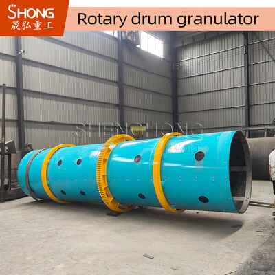 8t/H Capacity Rotary Drum Granulator for Animal Waste with Carbon Steel/Stainless Steel Construction and 11.5r/min Speed