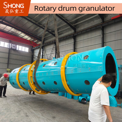 Drum Type Compound Fertilizer Granulator With 10tph High Capacity, Carbon Steel/Stainless Steel Construction, and 15KW Power