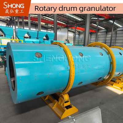Rubber Plate Liner Rotary Drum Granulator with 70% Balling Rate for Corrosion Resistant Fertilizer Pellet Making