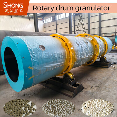Rotary Drum Granulator Machine with 11 r/min Rotary Speed, 1-20 T/H Capacity for Corrosion Resistant NPK Compound Fertilizer Production