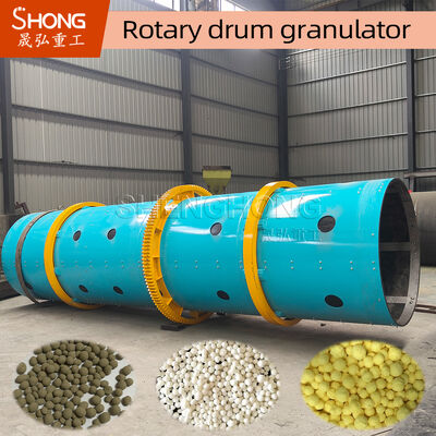 Rotary Drum Granulator Machine for Compound Fertilizer with 8-15T/H Capacity, 11.5r/min Speed, and Carbon Steel Construction