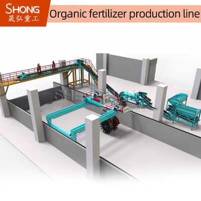 45 Matching Power Organic Fertilizer Production Line with 95% Granulation Ratio and 3-5mm Pellet Diameter