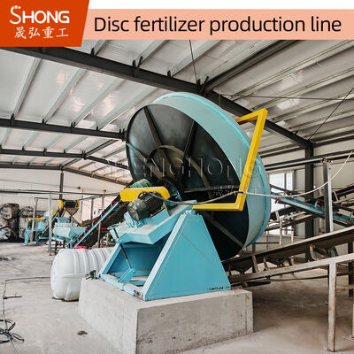 Organic Fertilizer Production Line Disc Granulator for 1-20 Thousand Tons Per Year with Below 10% Moisture Using Animal Manure Raw Material