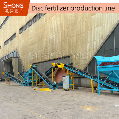 Disc Granulator Production Line for Organic Fertilizer with Wet Granulation 20-40% Moisture Content and 2-8mm Granule Diameter