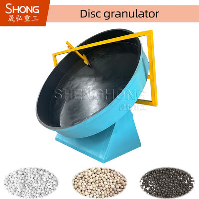 High Efficiency Disc Granulator with 93% Granulating Rate Carbon Steel Construction and No Anchor Bolts Required