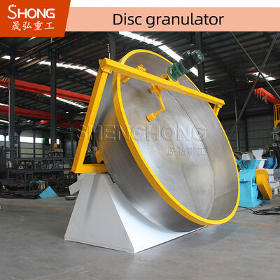 Pan Type Compound Fertilizer Granulator with 93% Granulating Rate and Carbon Steel Construction for No Anchor Bolt Installation