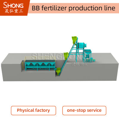 Customized 1-10t/h BB Fertilizer Production Line with 3-5mm Pellet Size and 380V Voltage for Fertilizer Blending