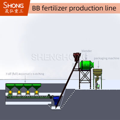 15+4.5KW BB Fertilizer Production Line with 1-12t/h Capacity and High Working Efficiency Granulator