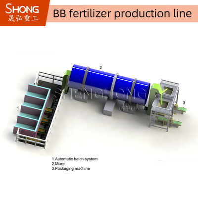 Customized BB Fertilizer Production Line with 1-10t/h Capacity and 15+4.5KW Power for Efficient Fertilizer Blending
