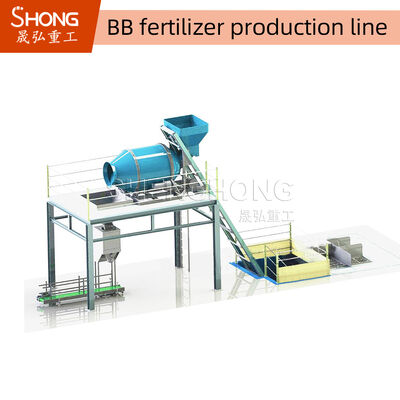 1-20t/h Capacity BB Fertilizer Production Line with 15-30KW Power and 380V Customized Voltage for Granular Fertilizer Blending