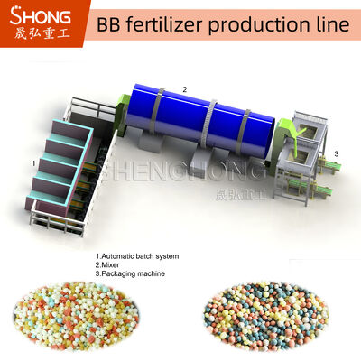 BB Fertilizer Production Line with 1-5t/h Capacity Carbon Steel or Stainless Steel Construction for Long Service Life
