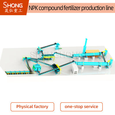NPK Fertilizer Production Line with Organic Matter Content ≥30% and Total Nutrient Content ≥90% for Low Energy Consumption