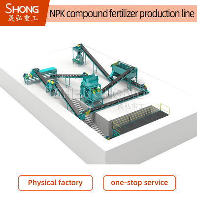 Oval NPK Fertilizer Production Line with 5-100 T/H Capacity and ≥90% Nutrient Content for Agricultural Use
