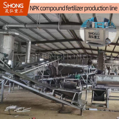 Double Roller Extrusion NPK Fertilizer Production Line 5000kg/H for Dry Powder Granulation