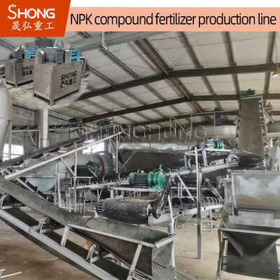 NPK Fertilizer Production Line with 2-4mm Granular Size, Dry Process, and ≥90% Nutrient Content
