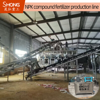 Dry Roller Press NPK Fertilizer Production Line for 10mm Irregular Shape Pellets at 5-6 Tons Per Hour