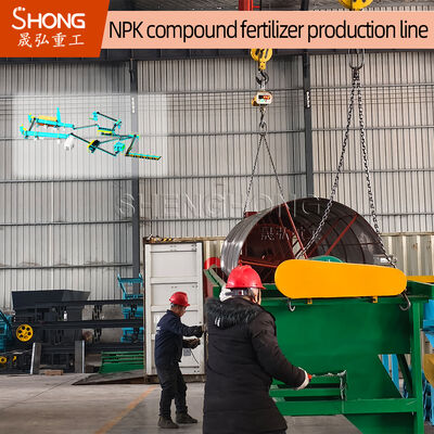 1-2 Tons Per Hour Capacity NPK Fertilizer Production Line with Double Roller Granulation and 380V Customized Voltage