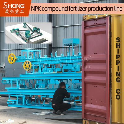 18.5kw Power 1.5-2.5t/h Capacity Carbon Steel Material NPK Fertilizer Production Line with Double Roller Press