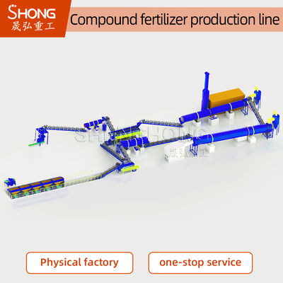 12-15 Tons Per Hour NPK Compound Fertilizer Production Line with Ball Shape Granules and Wear Resistant Rotary Drum Granulator