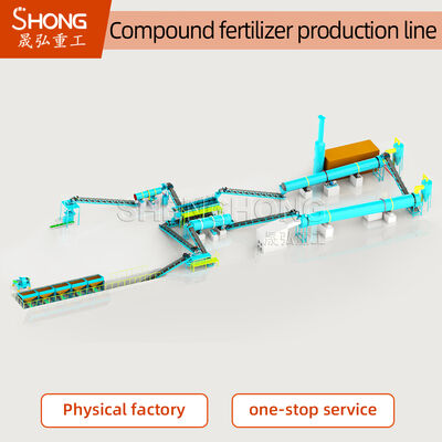 Customizable 380V/50Hz NPK Fertilizer Production Line with 3-8mm Granule Size and Rotary Drum Granulator