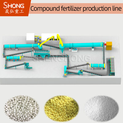 380V/50Hz Compound Fertilizer Production Line with High Granule Strength and Customizable Granules Diameter