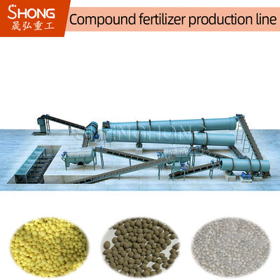 5 TPH Capacity Rotary Drum Granulator for NPK Fertilizer with Carbon Steel Construction and 12 Month Warranty