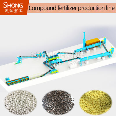 200000 Tons/Year Capacity Compound Fertilizer Production Line with Ball Shape Granules and 12-15 Tons Per Hour Output