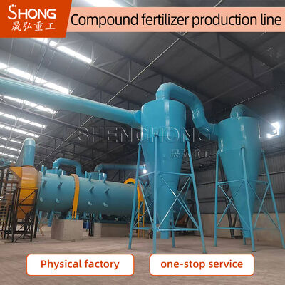 Large Capacity 12-15t/h NPK Fertilizer Production Line with Ball Shape Granules Compound Fertilizer Rotary Drum Granulator