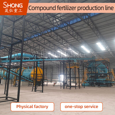 High Capacity 12-15 Tons Per Hour NPK Compound Fertilizer Production Line for Ball Shape Granules with Corrosion Resistant Lining