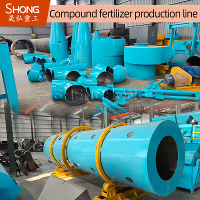 Carbon Steel Rotary Drum Granulator for NPK Compound Fertilizer Production Line with 18-20t/h Capacity and Customized Voltage