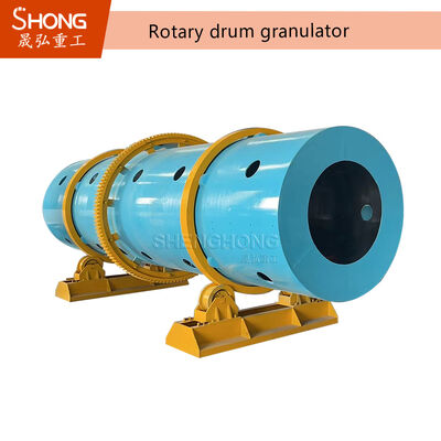 Rotary Drum Granulator for Organic Fertilizer with 95% Granulation Ratio, 1-10mm Pellet Size, and Carbon Steel Build