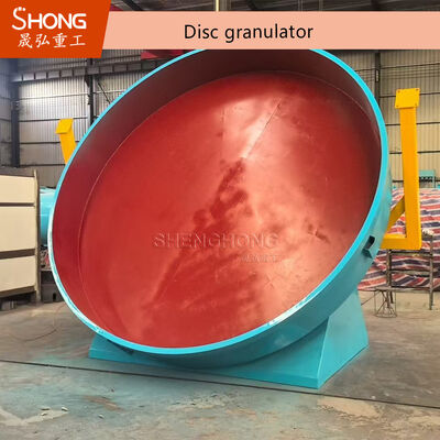Disc Granulator with 95% Granulation Ratio Adjustable Pan Angle for Round Ball Fertilizer Granules