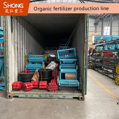 8t/H Capacity Carbon Steel Organic Fertilizer Production Line with 75kw Power Fertilizer Granulator Machine