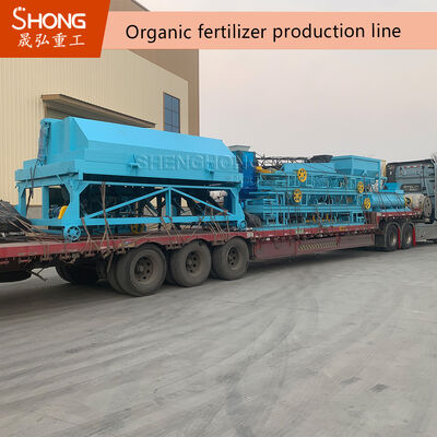 Organic Fertilizer Production Line with Rotary Drum Counter-Flow Cooler 3-15 T/H Capacity and 4-6 Bags/Minute Packaging Speed